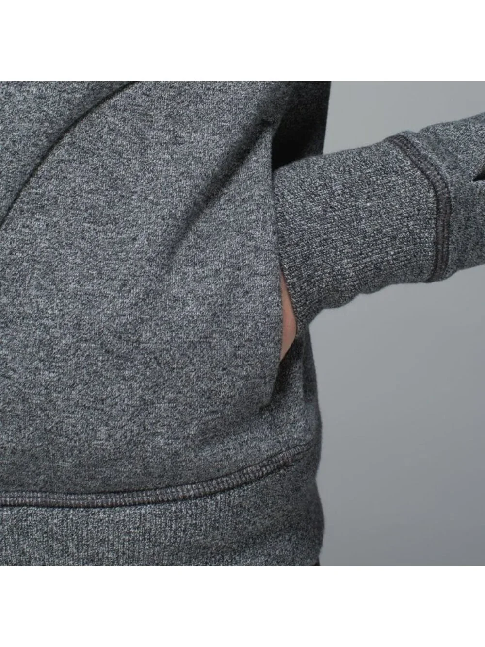 Lululemon Hug It Out Jacket Heathered Speckled Black